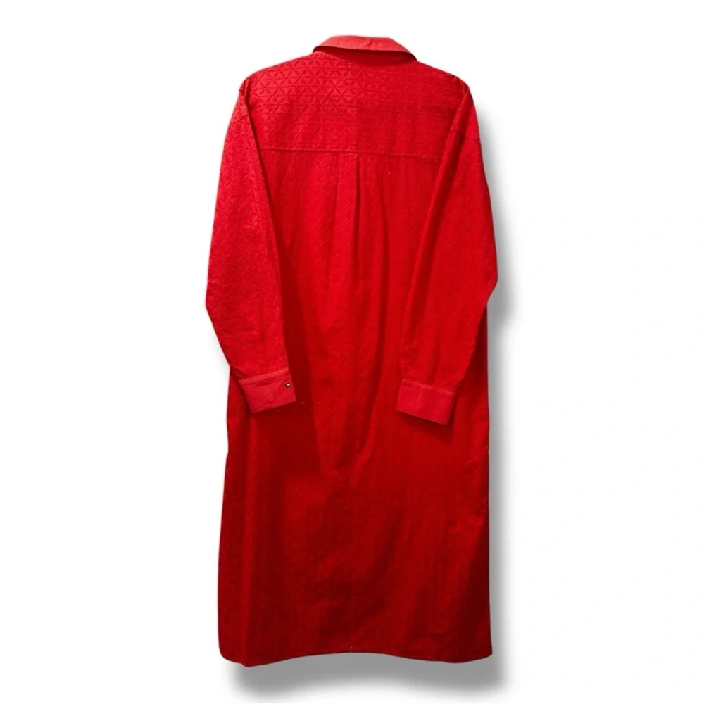 Tommy Hilfiger Coral Long Sleeve Shirt Dress M - Picture 2 of 8